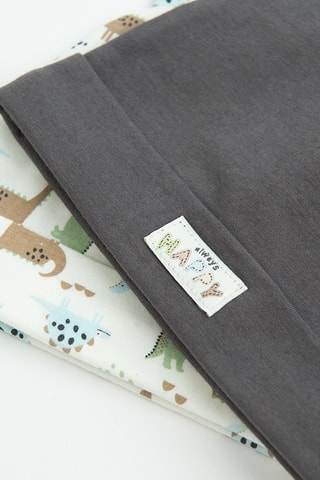 2 gorros com orelhas - Branco e antracite