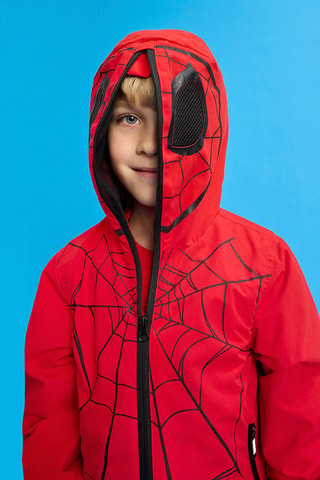 Corta-vento com capuz Homem-aranha Os Vingadores Marvel - Vermelho