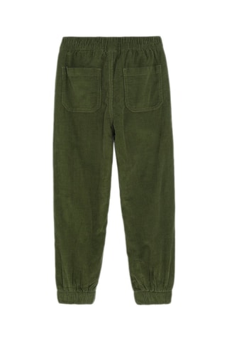 Calças jogger em veludo - Caqui