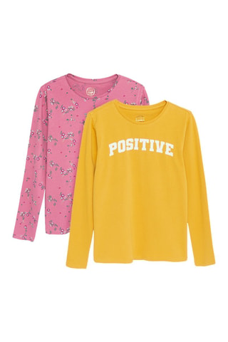 2 t-shirts - Jaune et rose