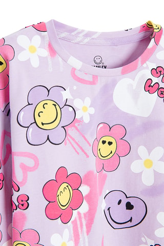 T-shirt Smiley - Rosa