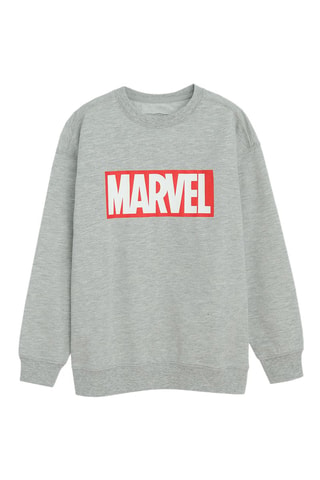 Sweat Avengers Marvel - Gris clair chiné