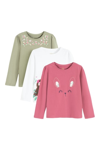 3 t-shirts - Branco e verde