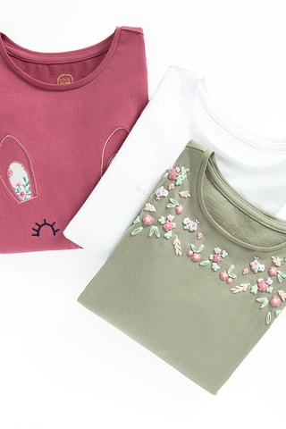 3 t-shirts - Branco e verde