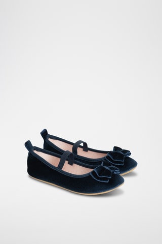 Sabrinas de veludo - Azul-marinho