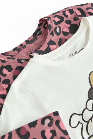 2 t-shirts Minnie Disney - Rosa-escuro e branco