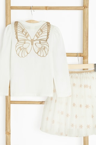 T-shirt e saia - Branco