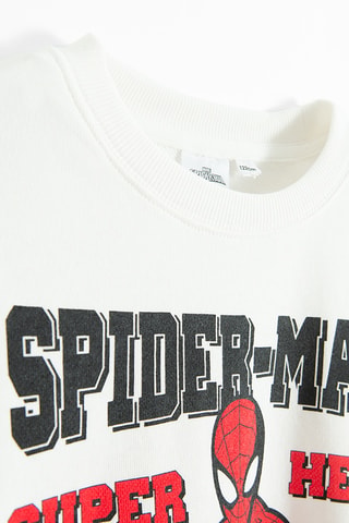 Sweat Spider-Man Avengers Marvel - Ecru
