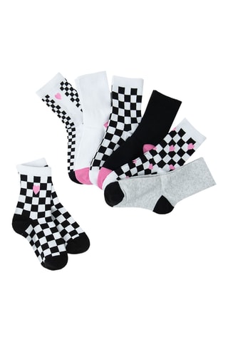 7 paires de chaussettes - Noir et blanc