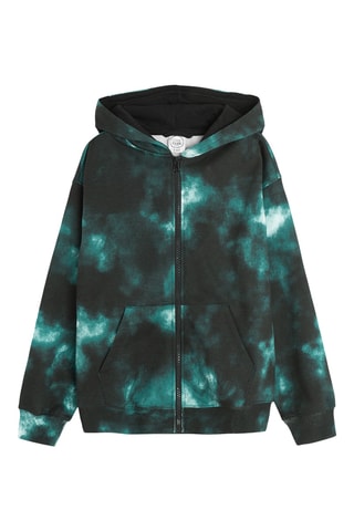 Sweat à capuche tie and dye - Bleu nuit
