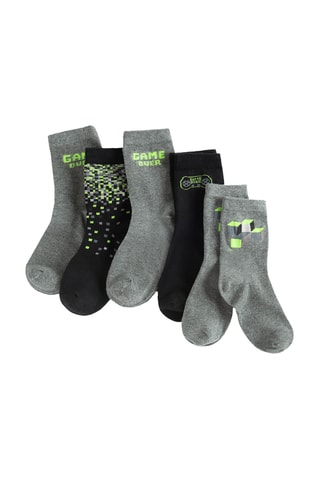 5 paires de chaussettes - Gris foncé chiné et noir