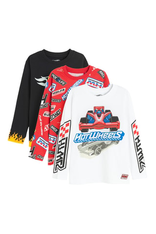 3 t-shirts Hot Wheels - Noir et rouge