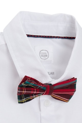 Camisa e laço - Branco