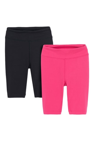 2 calções ciclista - Preto e rosa