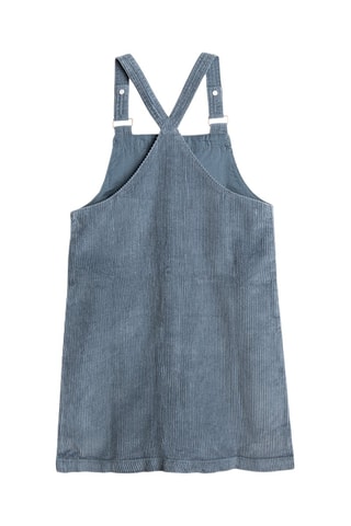 Robe-salopette en velours Bleu cobalt