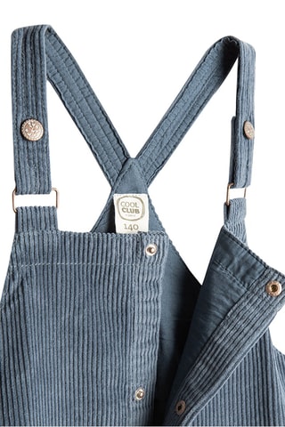 Robe-salopette en velours Bleu cobalt