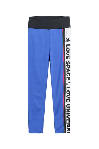 2 leggings - Noir et bleu colbalt