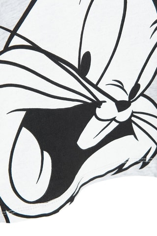 Pijama Bugs Bunny Cinzento e preto