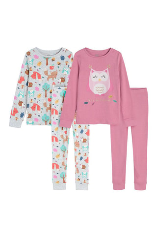 2 conjuntos de pijamas 
Rosa e cinzento
