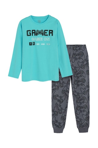 Pijama - Azul e cinzento