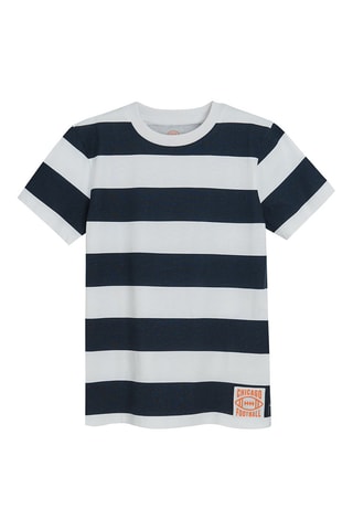 T-shirt - Blanc et bleu marine