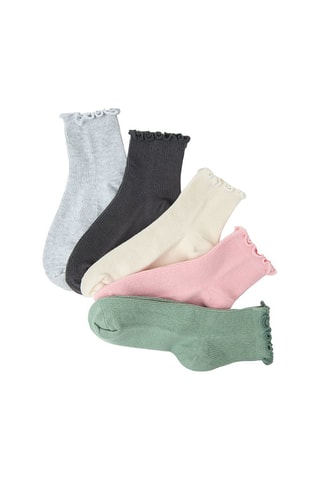 5 paires de chaussettes - Gris foncé et écru