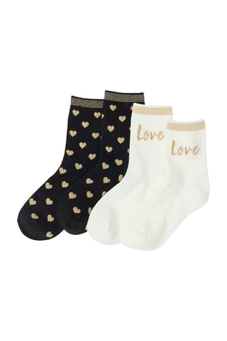 2 paires de chaussettes - Noir et blanc
