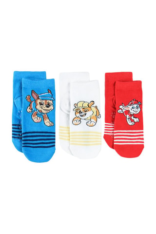 3 paires de chaussettes Pat' Patrouille - Rouge et blanc
