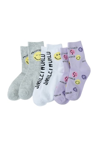 3 paires de chaussettes Smiley - Multicolore