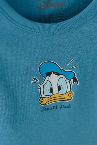 3 camisolas de alças Donald Disney Azul-celeste e branco