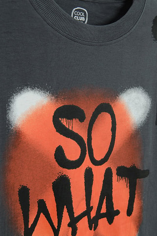 T-shirt - Cinzento-escuro