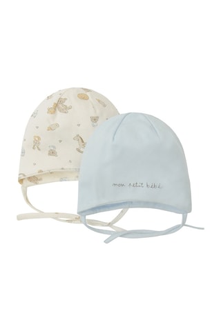 2 gorros - Azul-celeste e branco