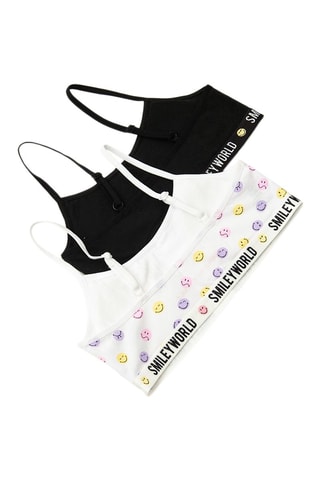 2 soutiens desportivos Smiley - Preto e branco