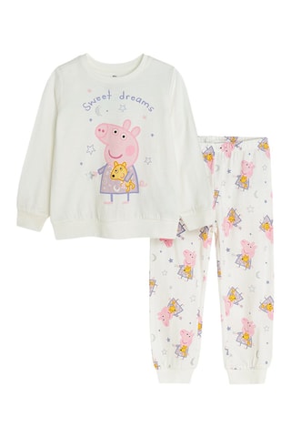 Sweat e calças de treino Peppa Pig - Branco e rosa