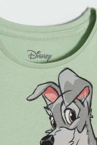 T-shirt La Belle et le Clochard Disney - Vert d’eau