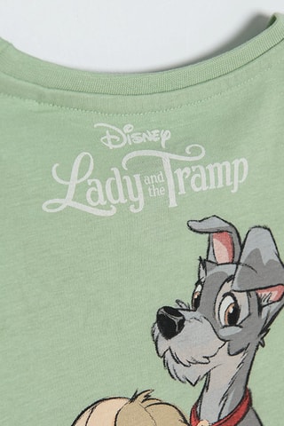 T-shirt La Belle et le Clochard Disney - Vert d’eau