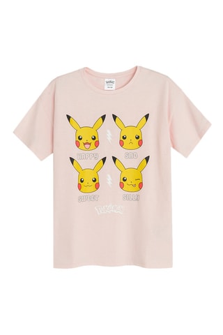 T-shirt Pikachu Pokemon - Rosa
