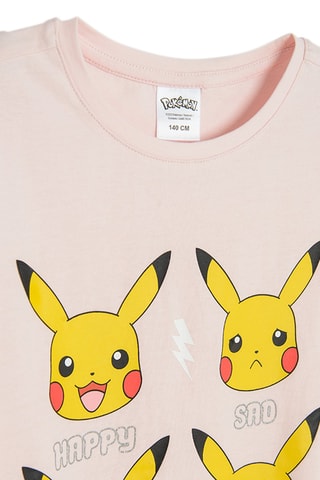 T-shirt Pikachu Pokemon - Rosa