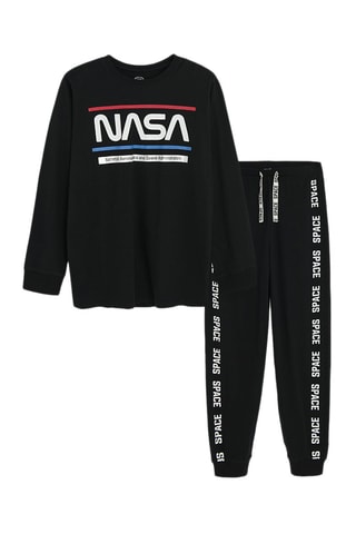 T-shirt e calças de treino NASA - Preto