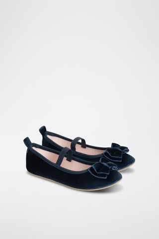 Sabrinas de veludo - Azul-marinho