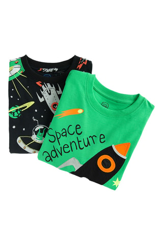 2 t-shirts - Vert et noir