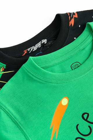2 t-shirts - Vert et noir