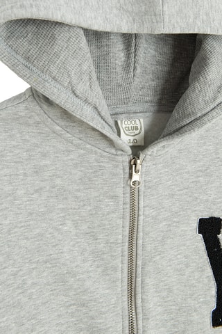 Sweater met Capuchon - Gemêleerd Grijs