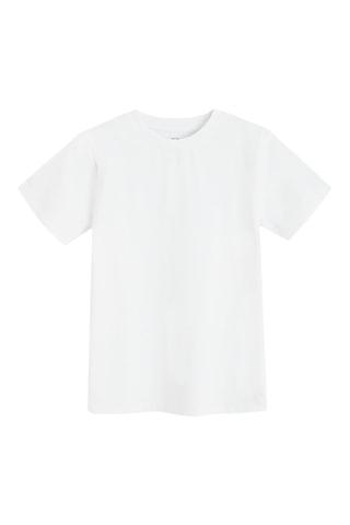 T-shirt e calções - Branco e azul-marinho
