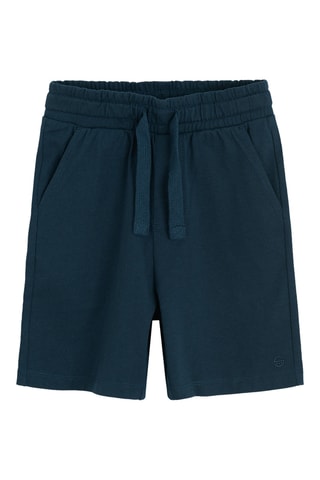 T-shirt e calções - Branco e azul-marinho