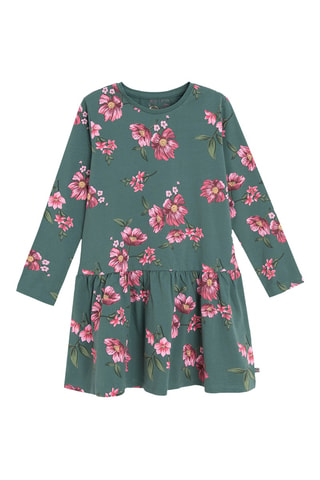 Vestido e leggings - Verde e rosa