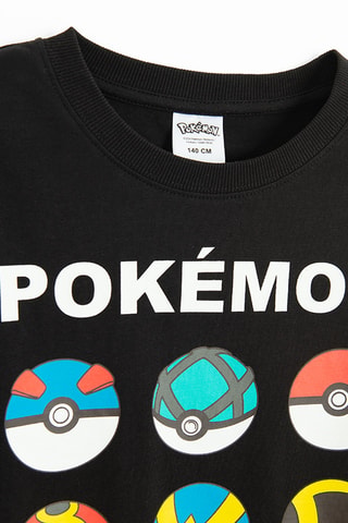 T-shirt Pikachu Pokémon - Preto