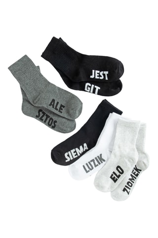 5 paires de chaussettes - Noir et blanc