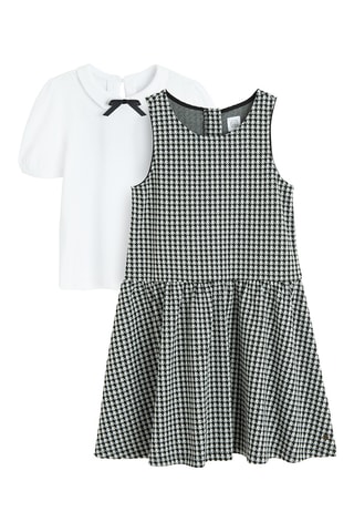 Blusa e vestido - Branco e preto