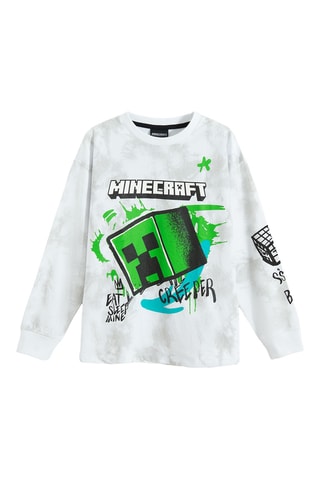 Sweat tie and dye Minecraft - Gris clair